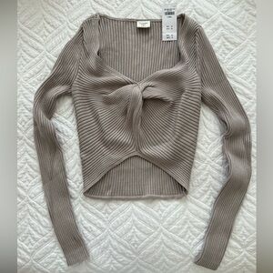 NWT Abercrombie Twist-Front Sweater Top